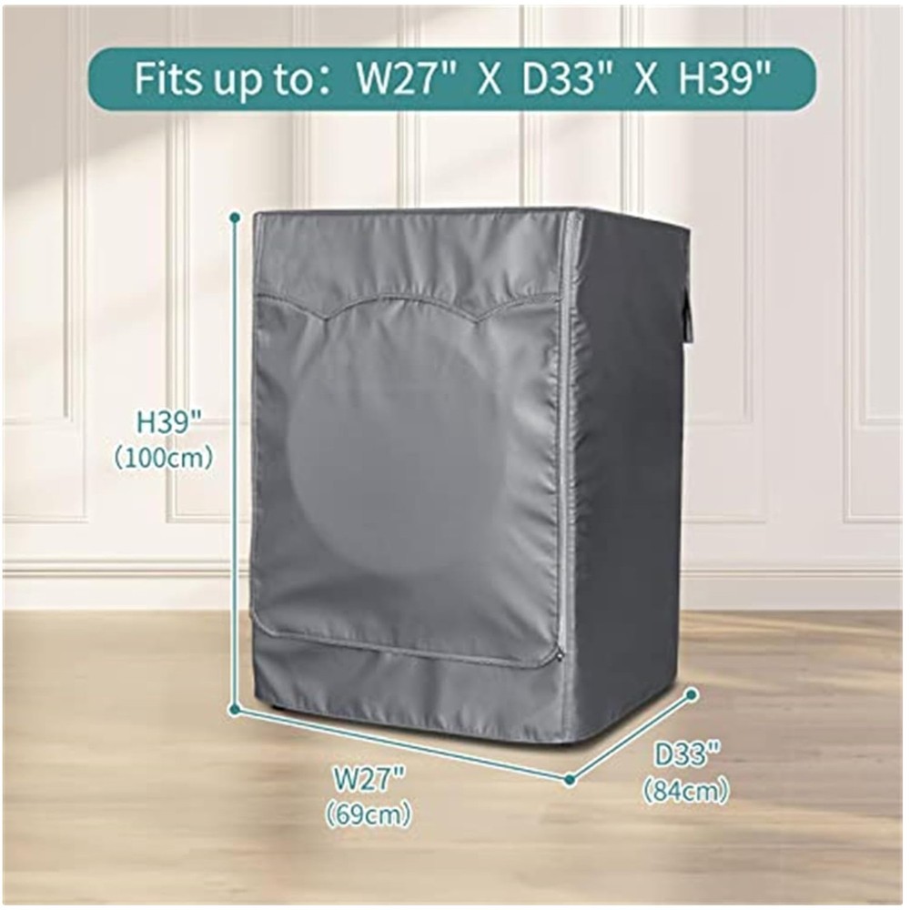 Polyester Washer Machine Cover 2 Pack, Gray