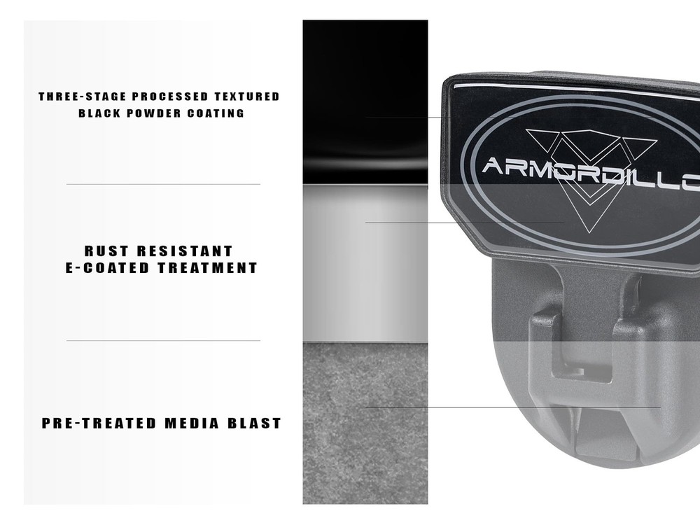 Armordillo FD Series 5" Foldable Rear Hitch Step|Compatible for Class 3 Trail...