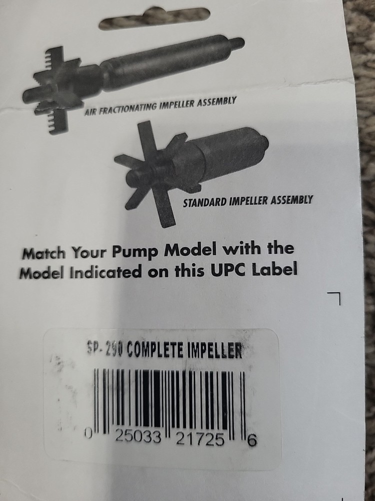Danner Supreme /PondMaster Model Sp290 Replacememt Impeller Assembly