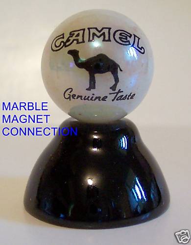 CAMEL CIGARETTES LOGO ON WHITE COLLECTOR MARBLE