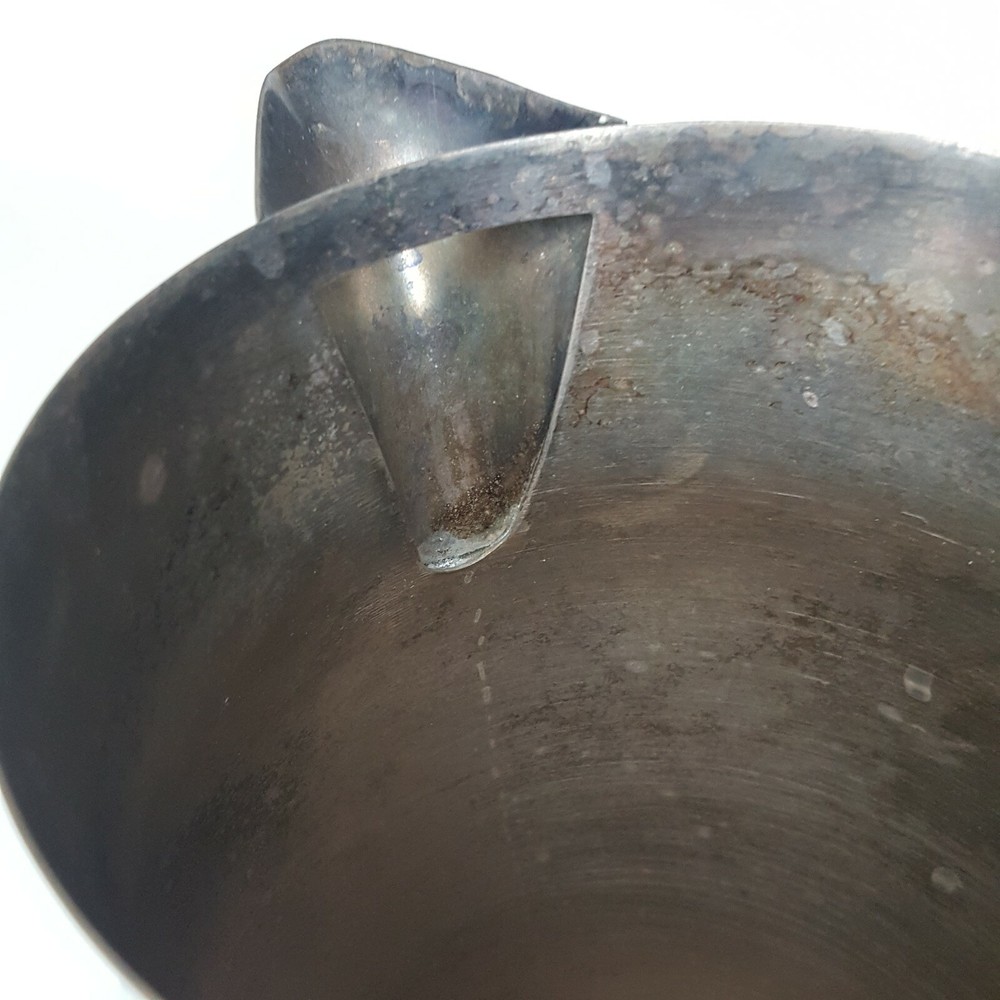 Vintage Silverplate Tarnished Pitcher 7.5" Tall