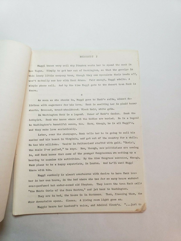 HOLOCAUST / Dennis McCarthy 1967 SYNOPSIS, based on novel by Anthony McCall