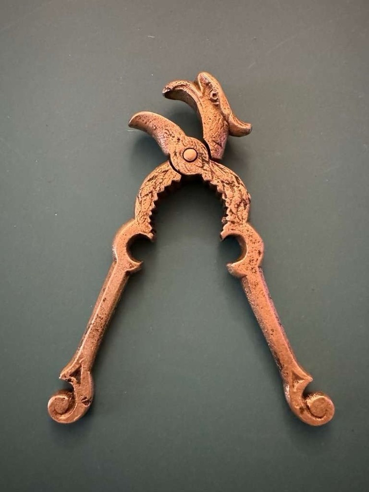 Antique Brass Eagle Head Nutcracker – Figural Victorian Tool