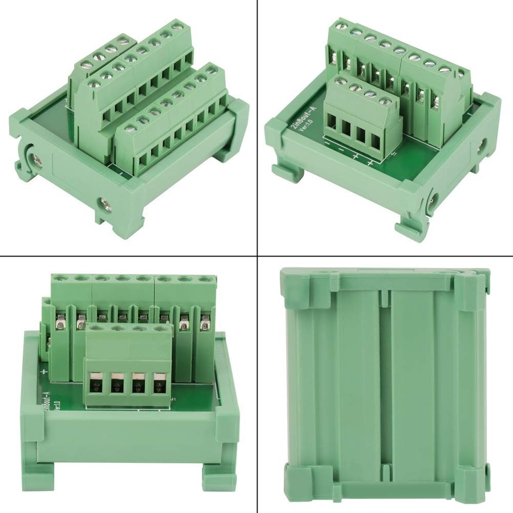 Panel Mounting Power Distribution Module, Terminal Block, DIN Rail Mount Feet