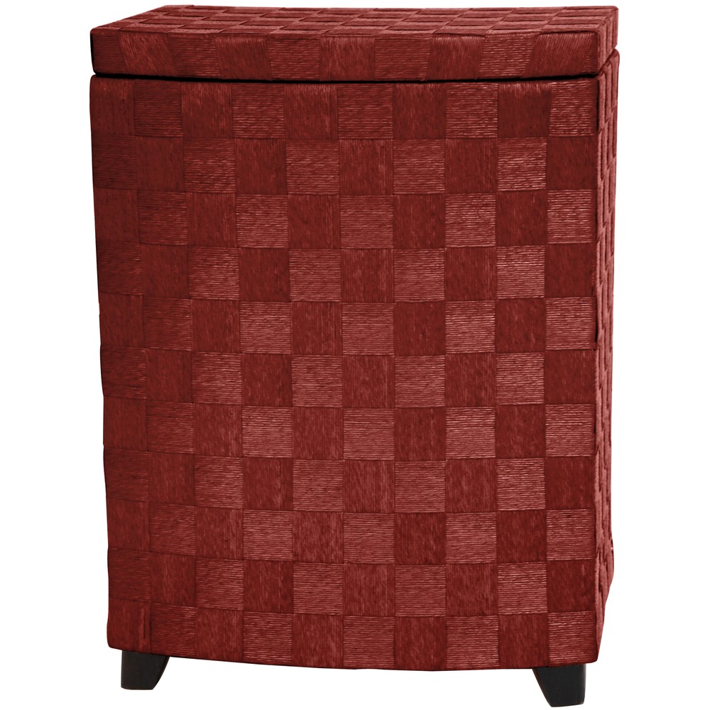 27" Natural Fiber Laundry Hamper - Mahogany