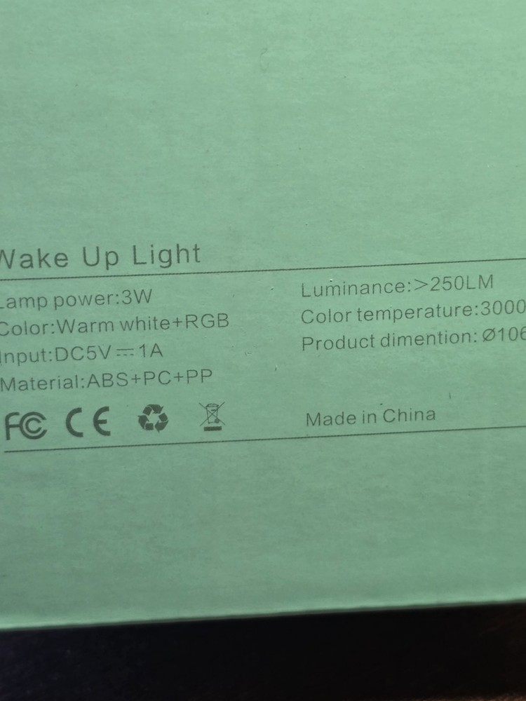 Wake Up Light A200 Touch Control Bed Side Lamp LED & Digital Clock