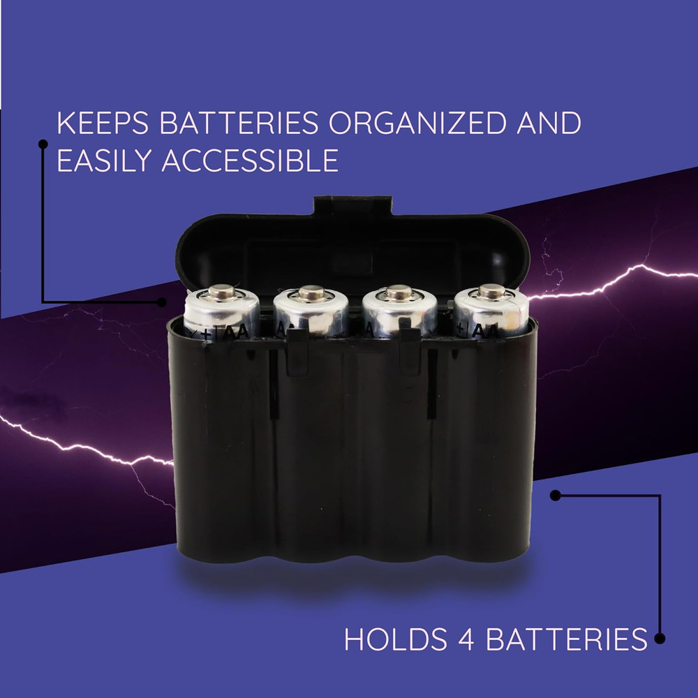 3 Pack AA/AAA / CR123A Black Battery Holder Storage Cases