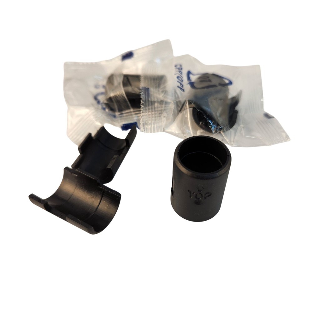 Wire Shelf Lock Clips 4 Pairs Brackets Split Sleeves Plastic For 1" Diameter Pos