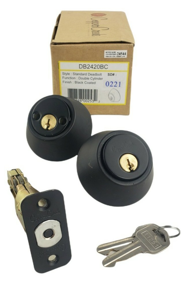 Copper Creek DB2420BC Double Cylinder Deadbolt, Black