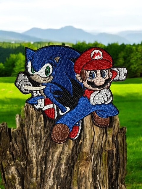 Mario/ Sonic Embroidery Patch Multi Sizes