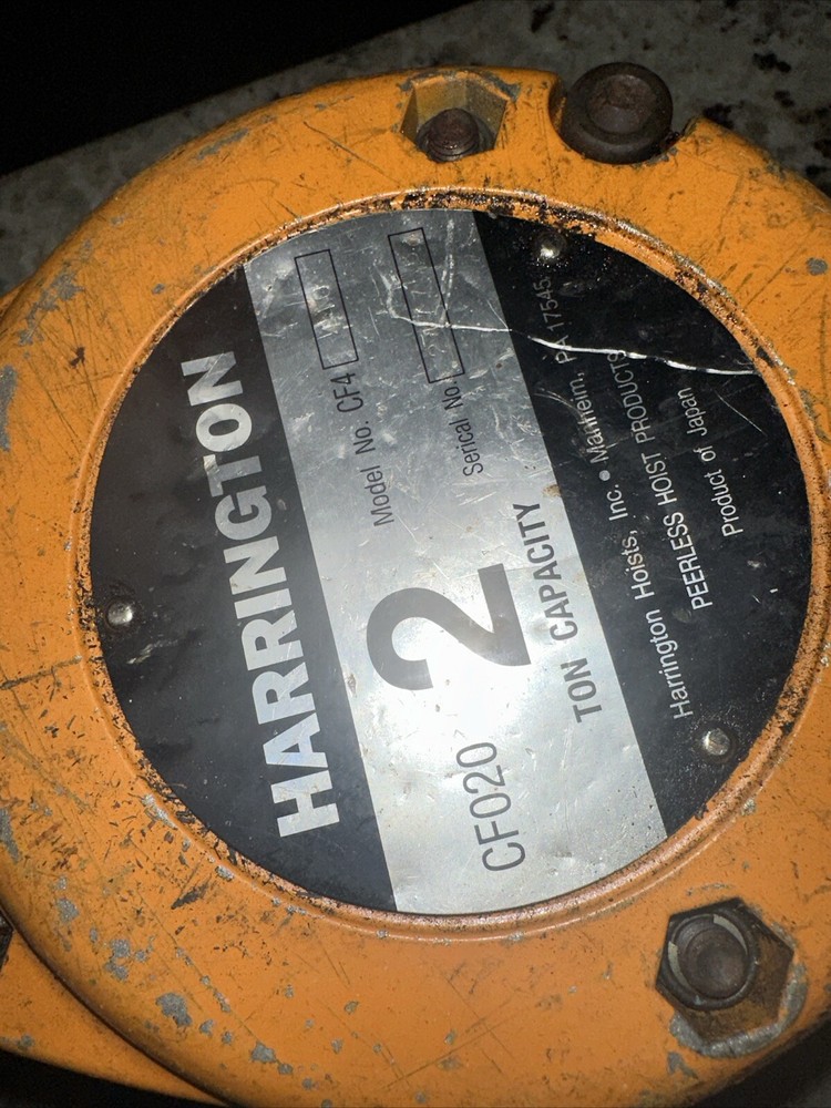 HARRINGTON 2 TON CF4 MANUAL CHAIN HOIST HOOK CF020