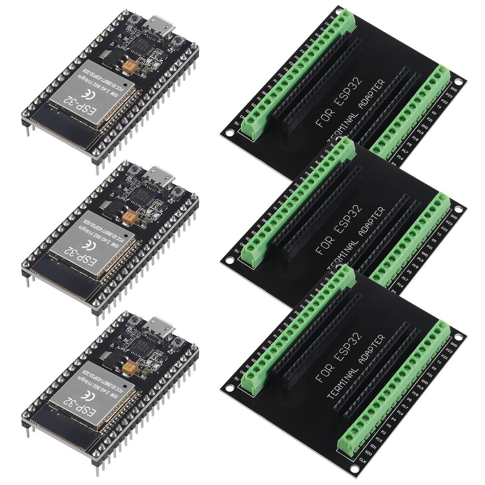 3 Set ESP32 Development Board 38Pin Narrow Version WiFi + Bluetooth Microcont...