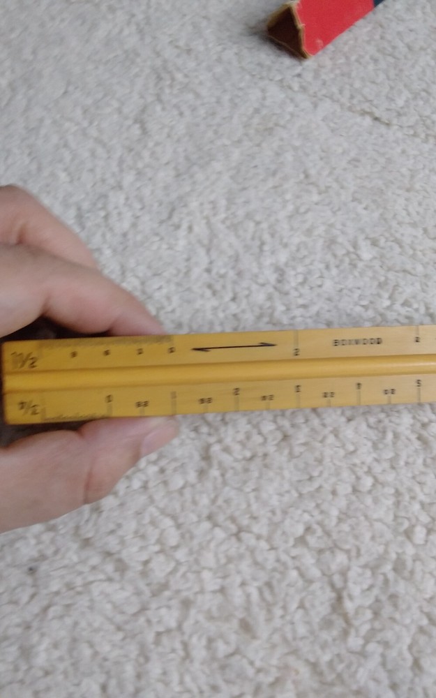 Post Techmaster Drafting Instruments 1143 w/ 12" Scale Wooden Ruler