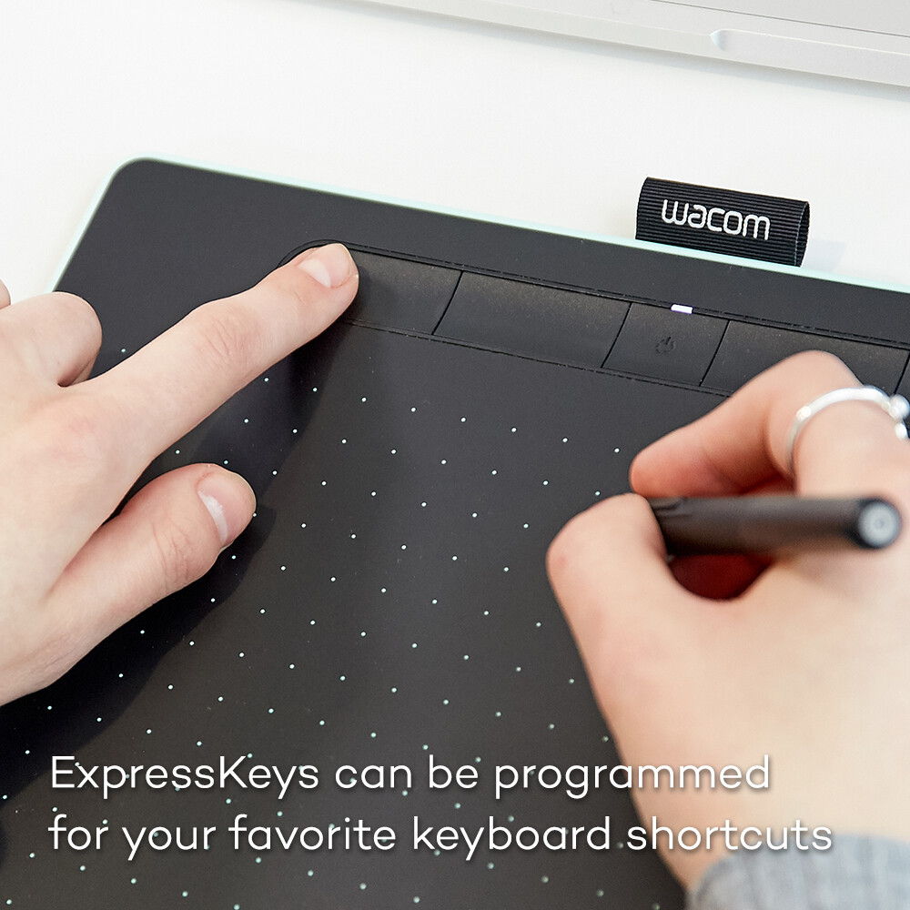 Wacom Intuos Medium Wireless Graphics Tablet - Black, Certified Refurbished