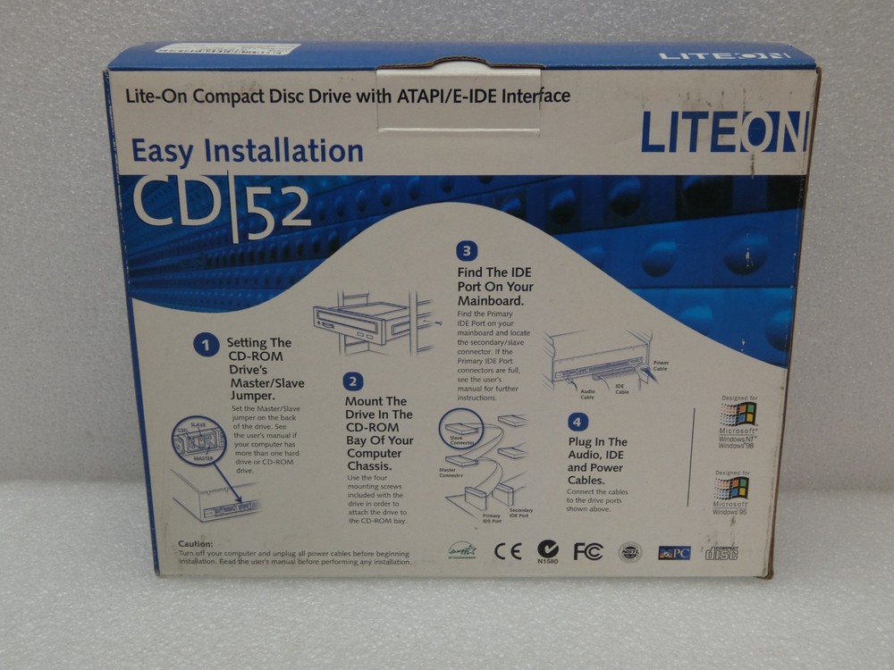 NEW Lite On CD 52 CD-ROM DRIVE LTN-525 52X
