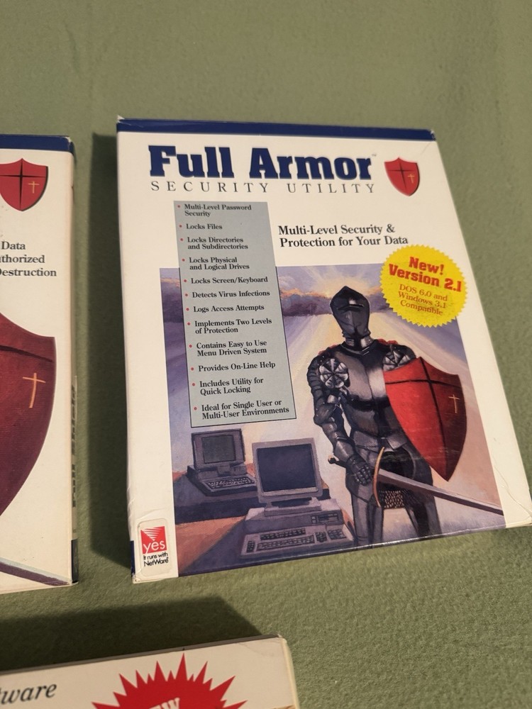 Vintage 90s Windows Software Lot More Fonts Pc Protection Full Armor & Shield