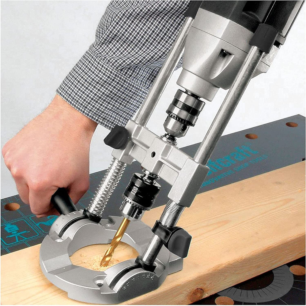 Portable Drill Press Hand Drill Multi-Angle Drill Guide Attachment 1/4"and 3/8"
