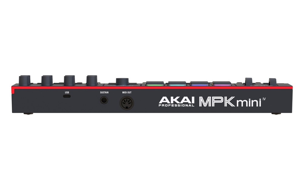 Akai MPK Mini IV - Compact Keyboard and PAD/MIDI Controller (Black)
