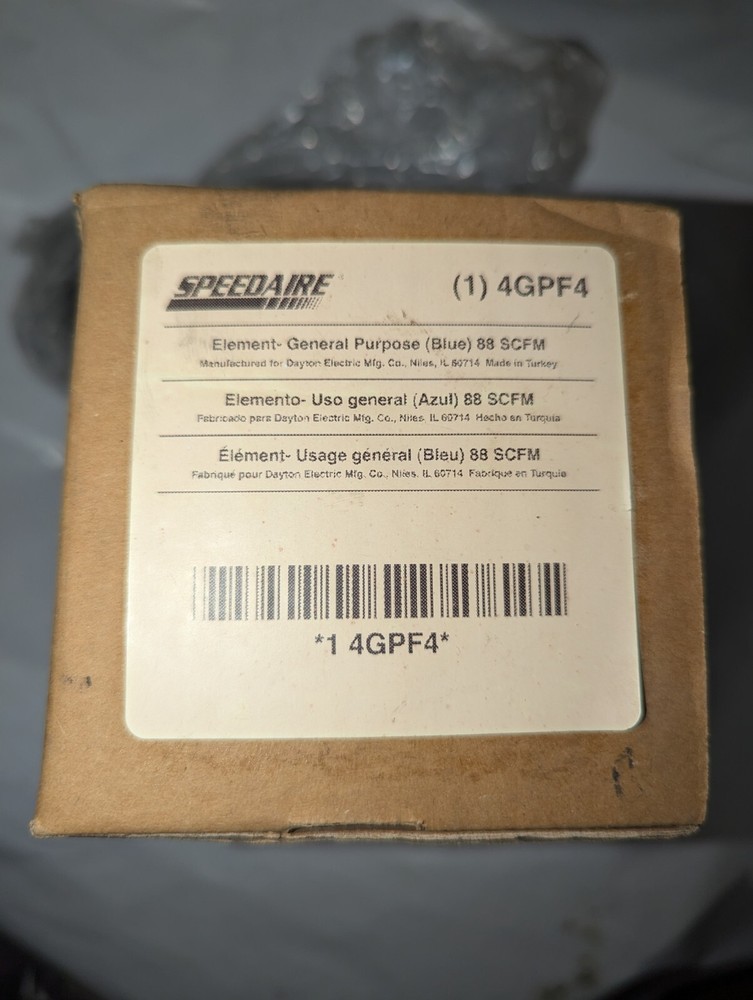 NEW GENUINE SPEEDAIRE 4GPF4 ELEMENT GENERAL PURPOSE BLUE 88 SCFM
