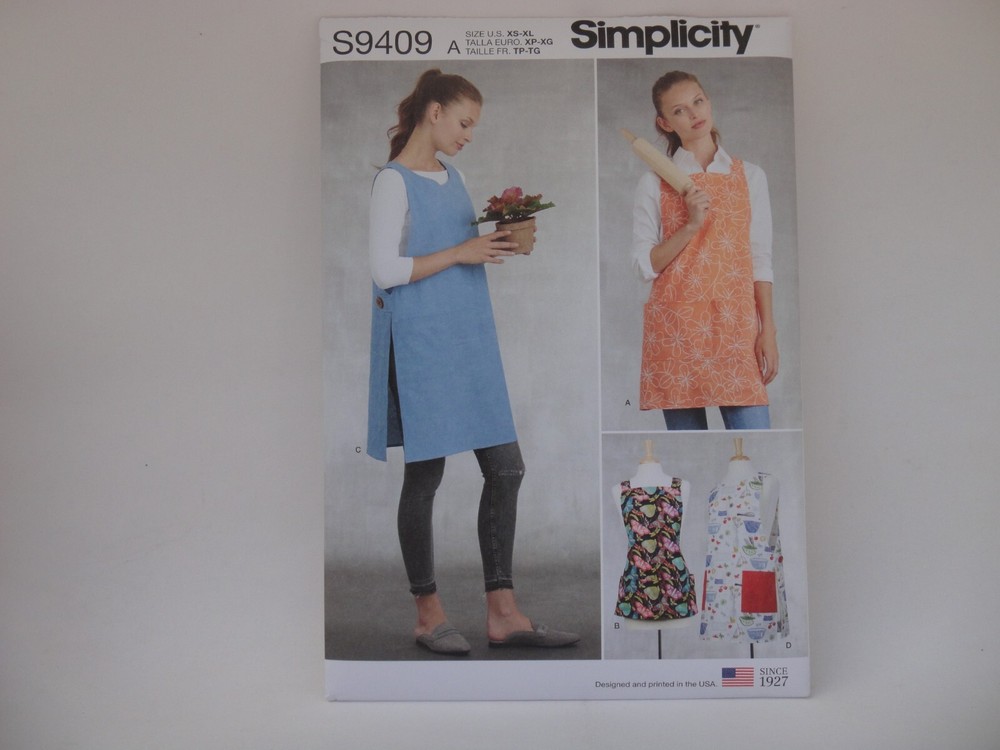 Simplicity 9409 Minimalistic Simple Aprons Pullover or Crossback Pattern 6-24