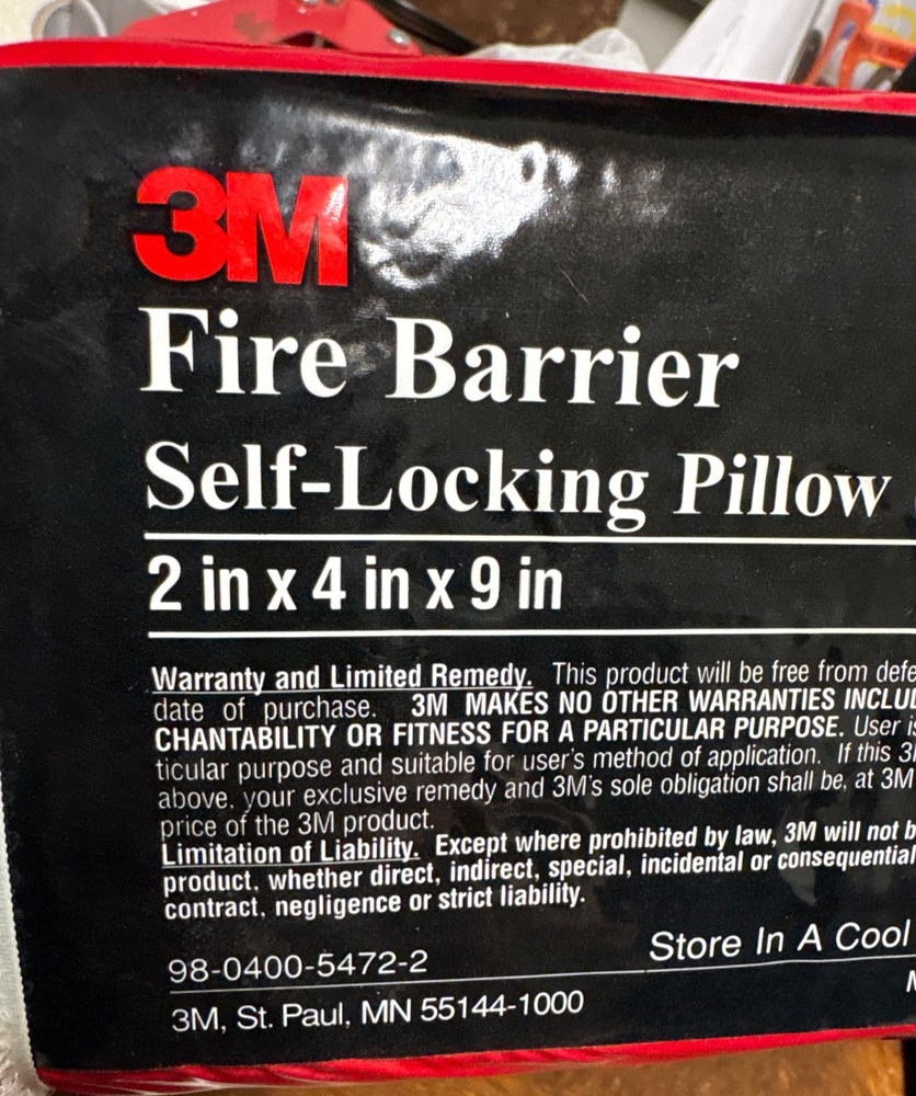 3M FIRE BARRIER SELF-LOCKING PILLOWS Small 2"X4"X9"