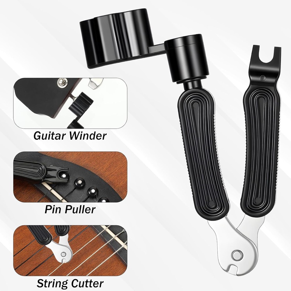 2× Professional Guitar String Winder Cutter Bridge Pin Puller Guitar Repair Tool
