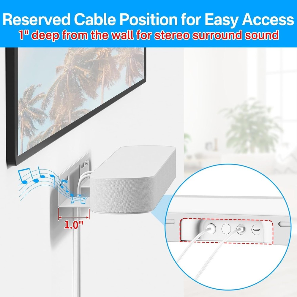 Acoustic-Optimized Sonos Beam Wall Bracket: Effortless Installation & Elegance