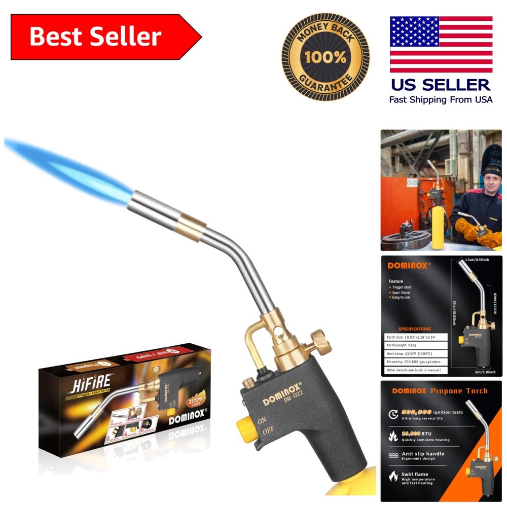 High Intensity Propane Torch Head with Trigger Start for Versatile Applications