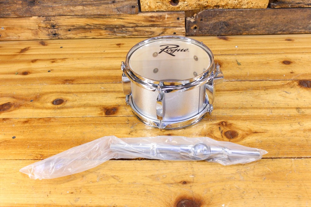 Rogue Junior Kicker 10x5" Rack Tom Drum Metallic Silver
