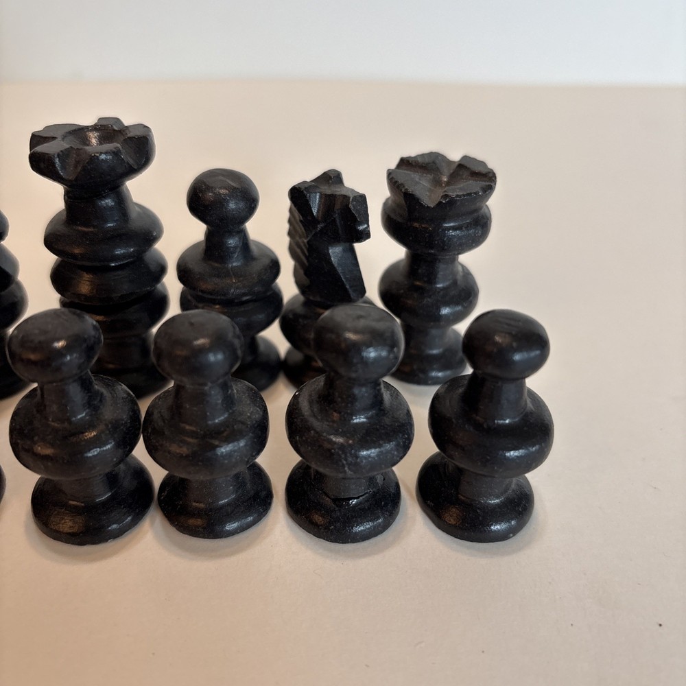Stone Chess Pieces Only Complete Set 32 Pieces Small - Medium 2” Kings No Board