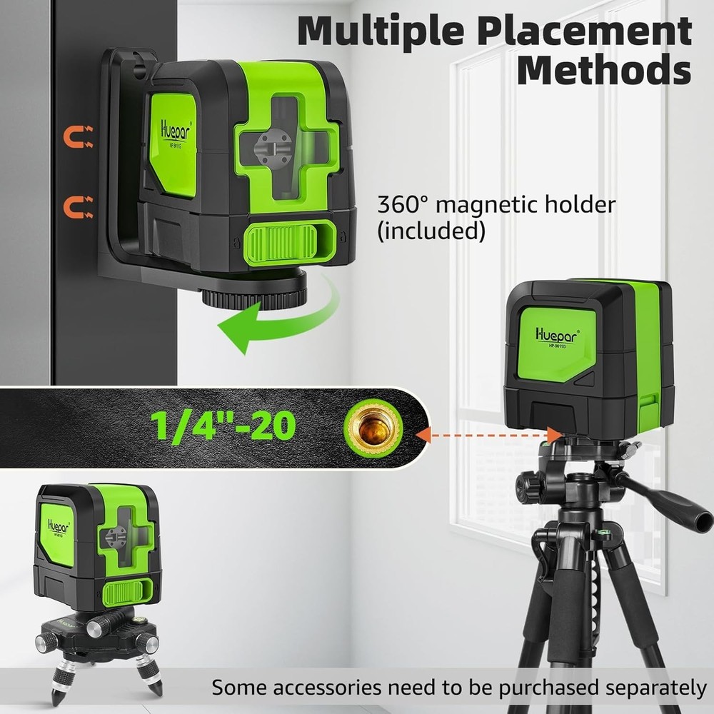 Professional 100Ft Self-Leveling Green Laser Level with 360° Magnetic Function