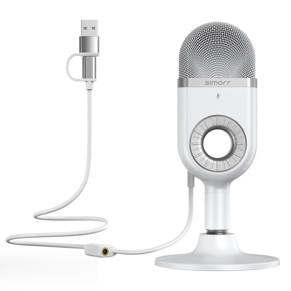 SmallRig simorr Wave U1 USB Condenser Microphone (White)