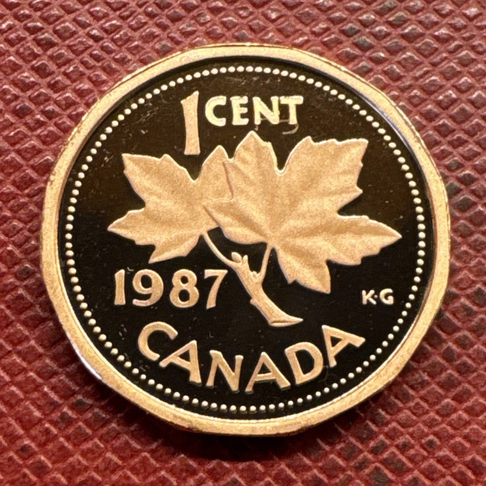 Canada 1987 Bronze 1 Cent PROOF. Elizabeth II. KM# 132