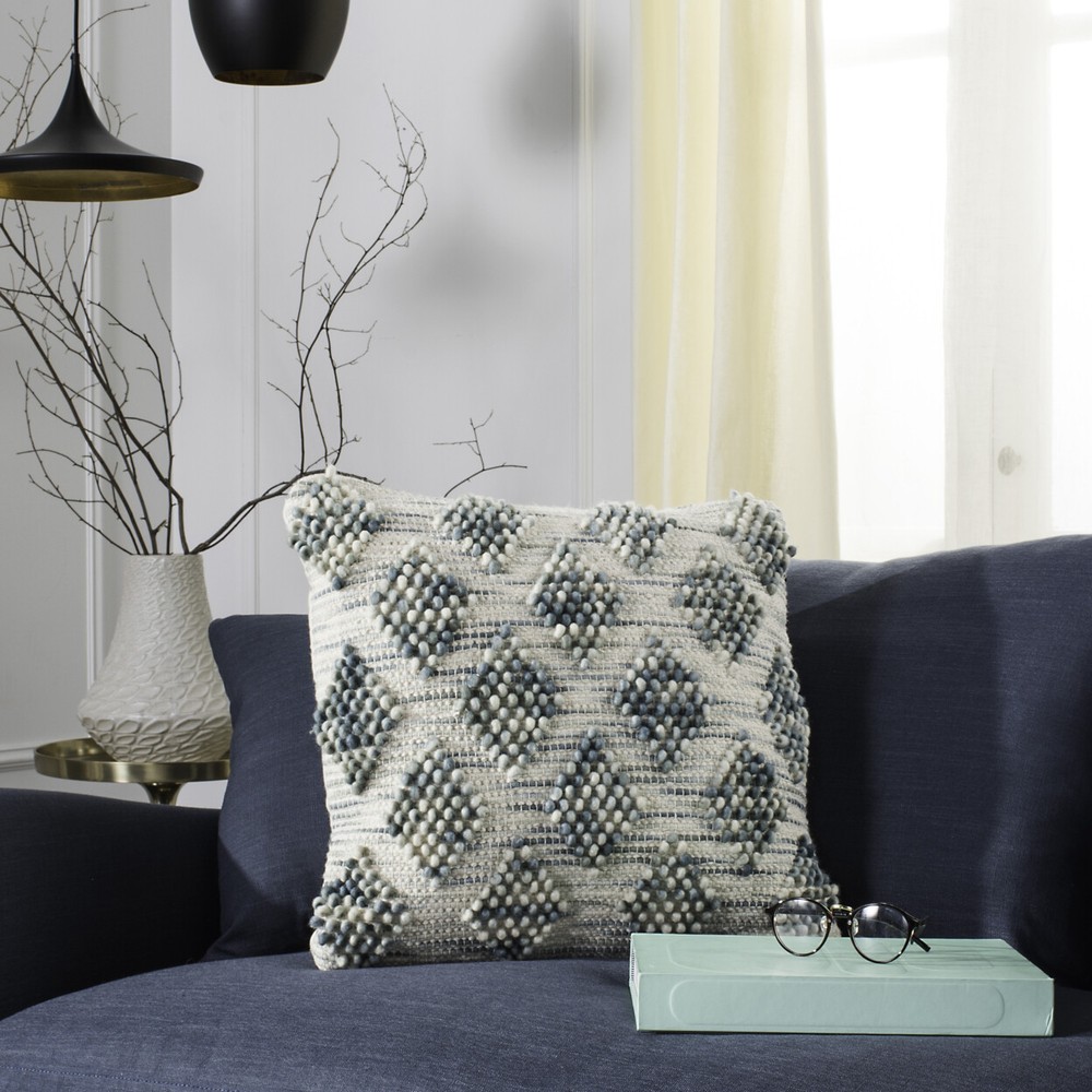 SAFAVIEH Space Dyed Pillow | Aqua / Multi |
