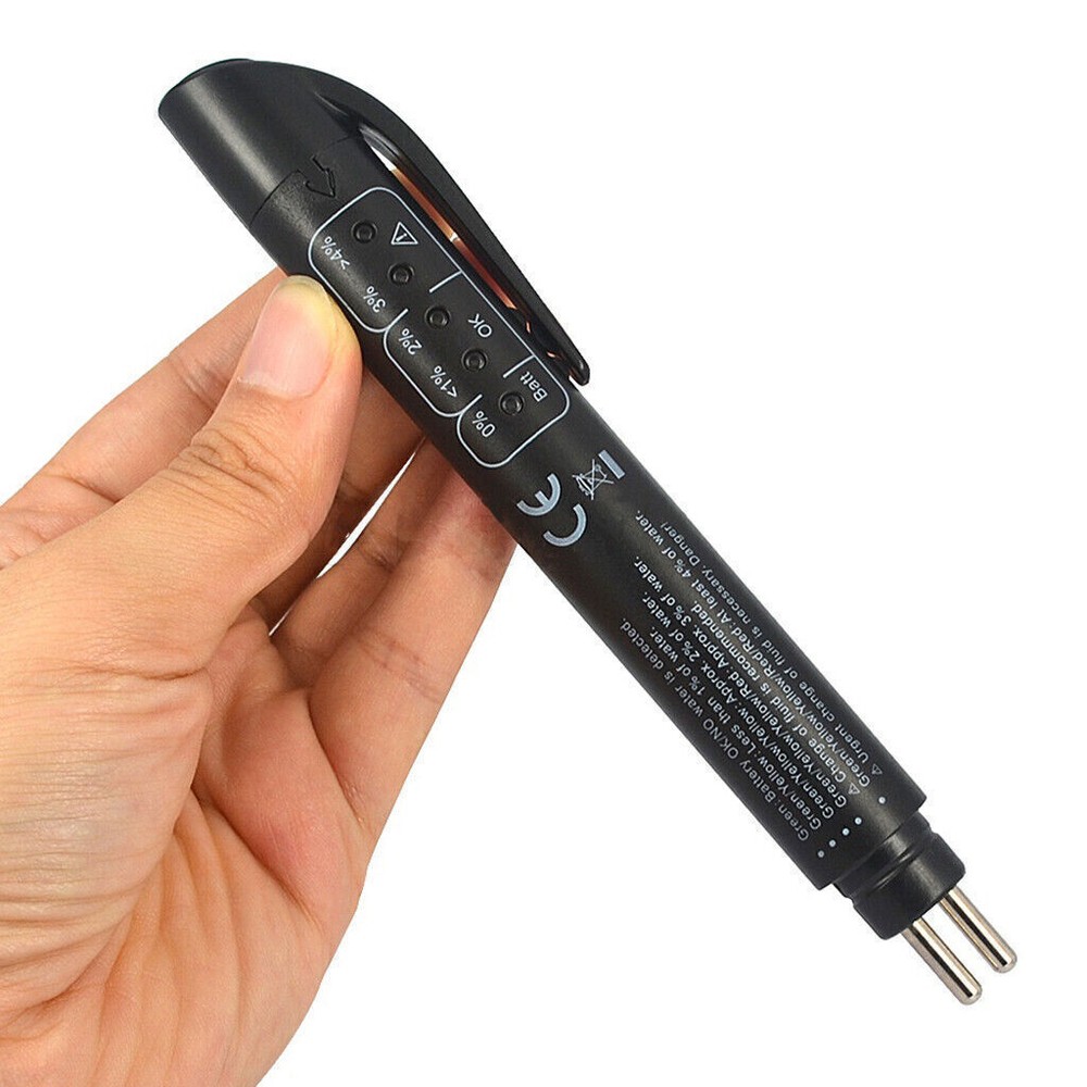 Auto Liquid testing Brake Fluid Tester pen 5 LED indicator display for DOT3/DOT4