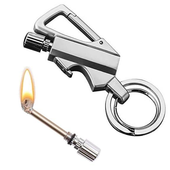 Permanent Match Infinity Lighter w/ Multitool Keychain 2 in 1 Lighter Pipe Metal