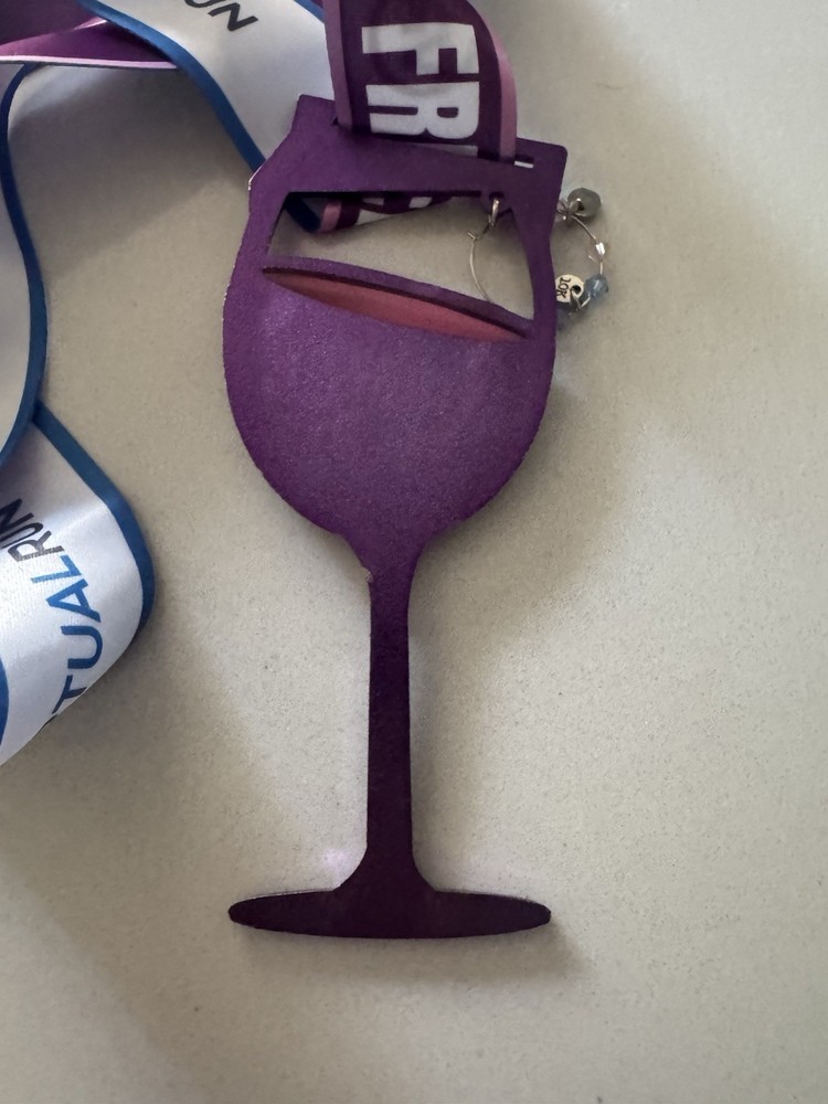 Best Wine Friends Running Medal