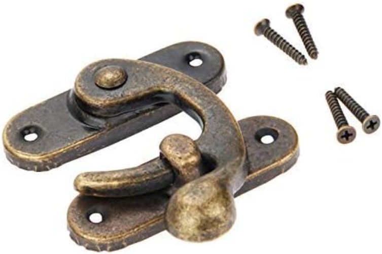 5pcs Vintage Bronze Clasp Locks for Wooden Boxes - Elegant Security Solution