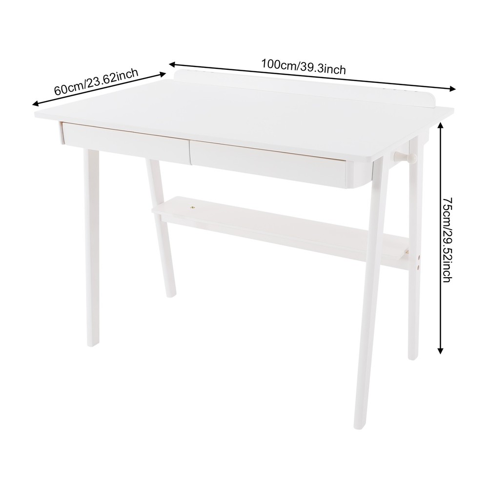 Writing Computer Desk  white Desk With Drawers Dresser Study Table Game Table
