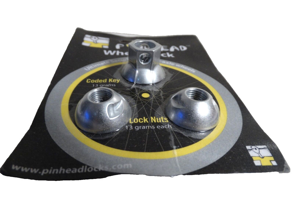 Pinhead Bicycle 10mm Front Wheel Bolt On Axle Lock Nuts With Coded Key