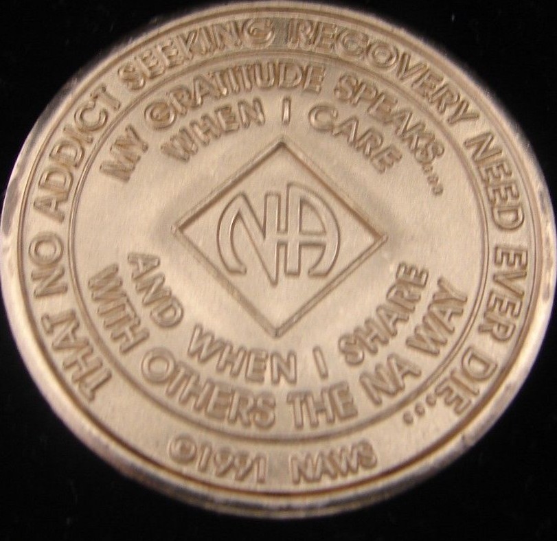Narcotics Anonymous Medallion 5 year Bronze NA Chip Token Clean