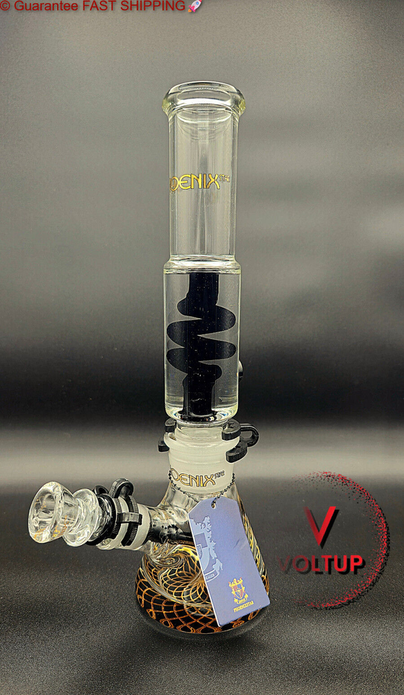 Phoenix Star Freezable Coil 12" Water Bong Water Pipe Phoenix Star AUTHENTIC ✅✅