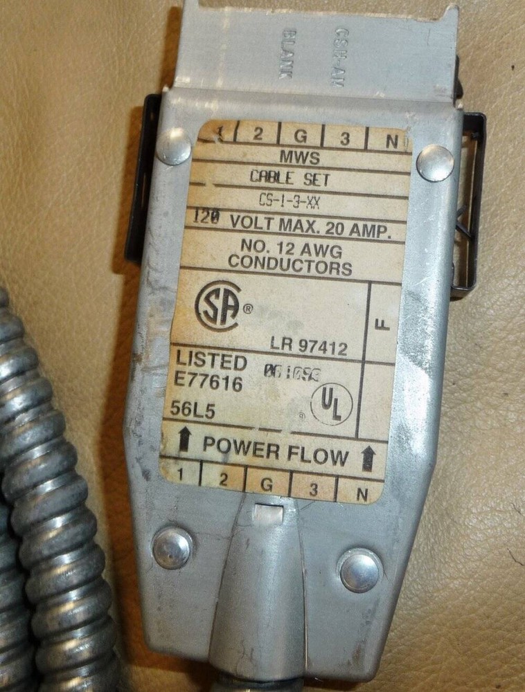 MWS Modular Cable Connector CS-1-3-XX New 15Ft.