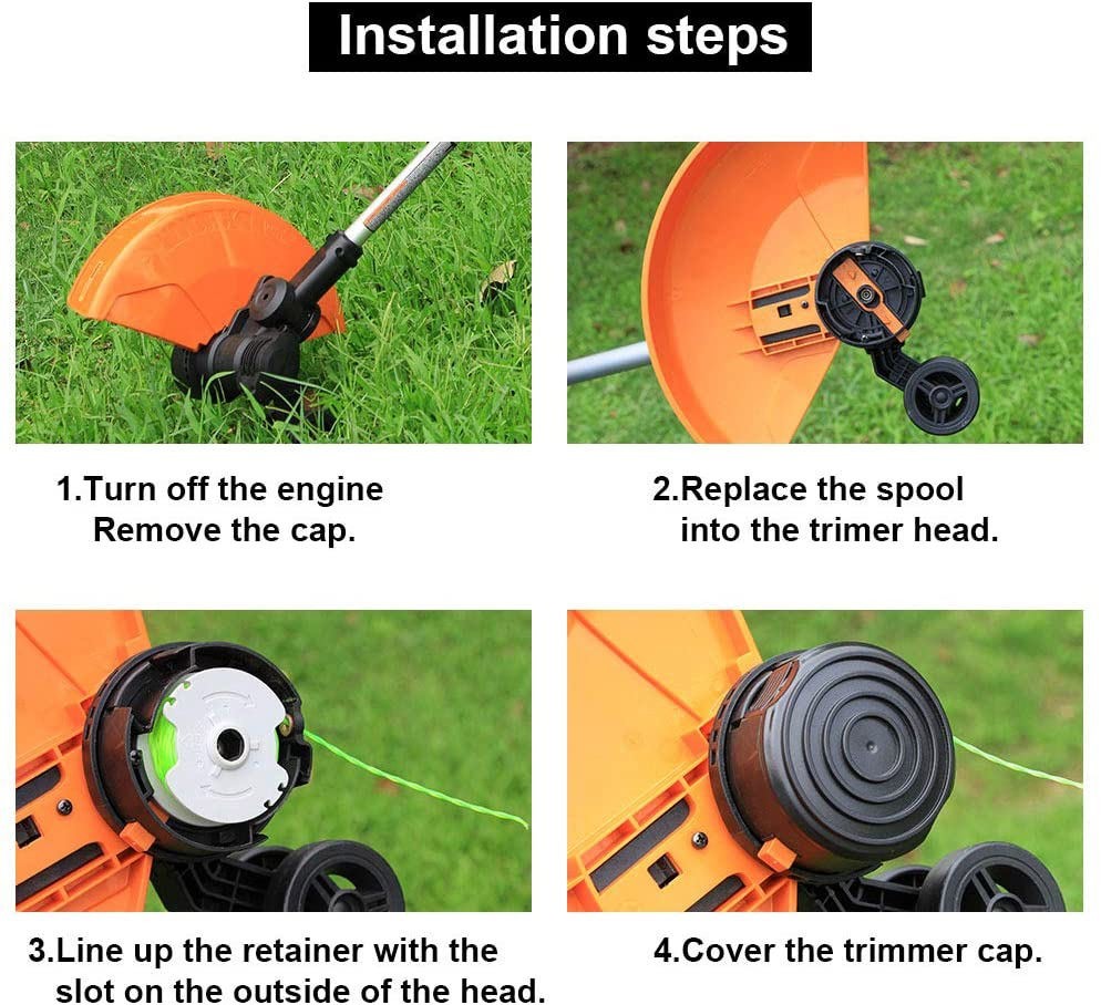 Spool Cap Covers for Hyper Tough 40V MAX 13" String Trimmer HT19-401-003-03 3 Pk