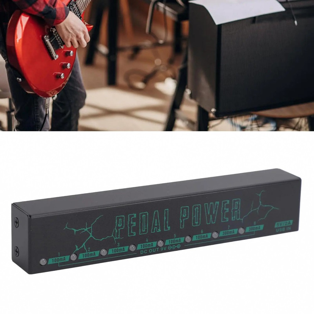 Isolated 8-Output Pedal Power Supply with USB-C Input and 9V DC Outputs