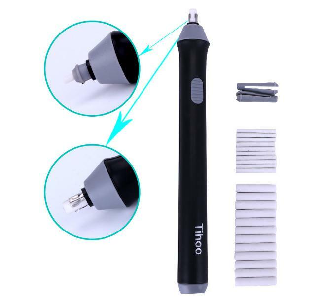 Electric Automatic Eraser Kit Automatic Pencil Eraser with 22 Rubbers
