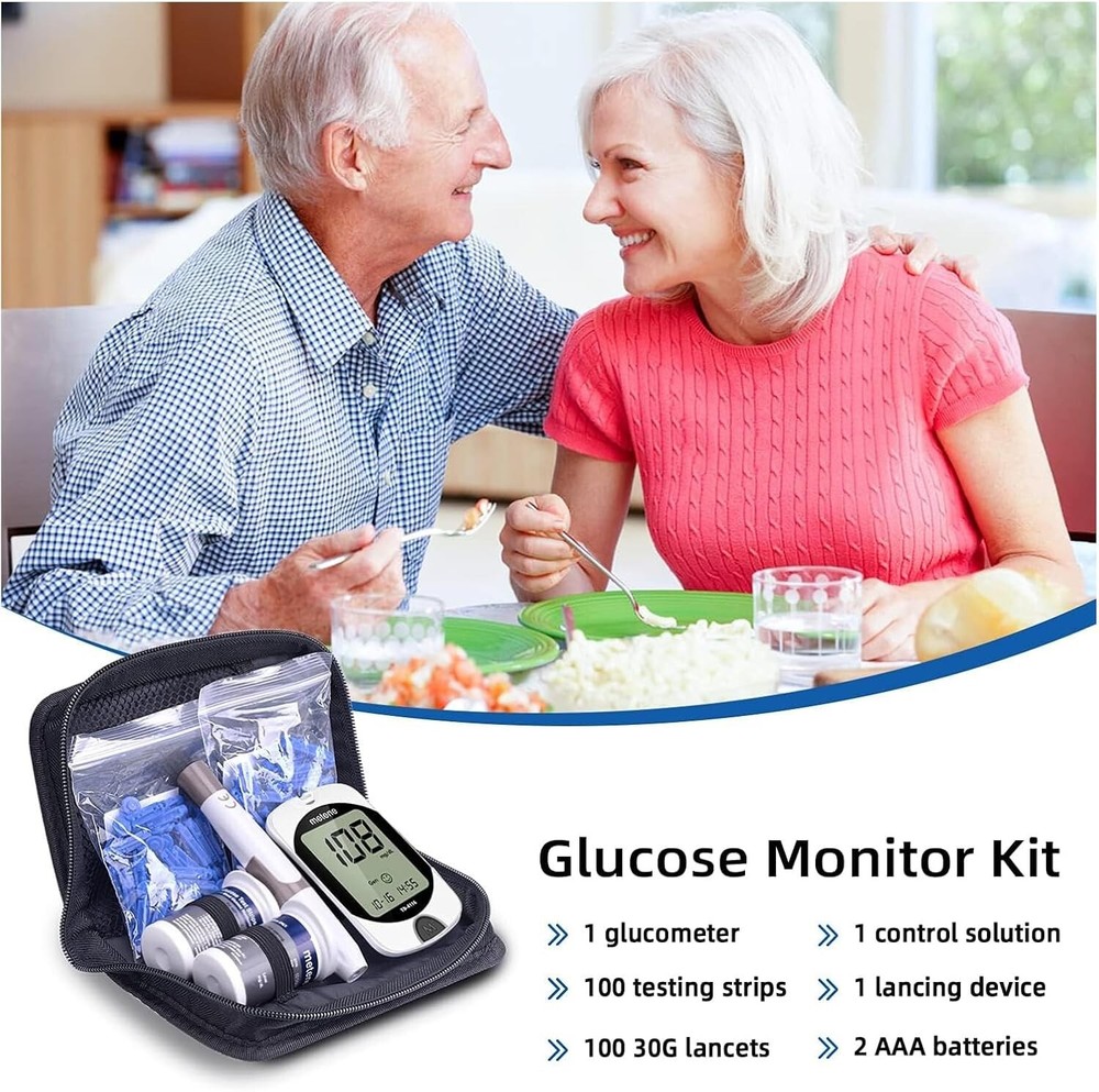 Advanced TD-4116 Blood Glucose Kit - No Coding, Large Display, Control Solution