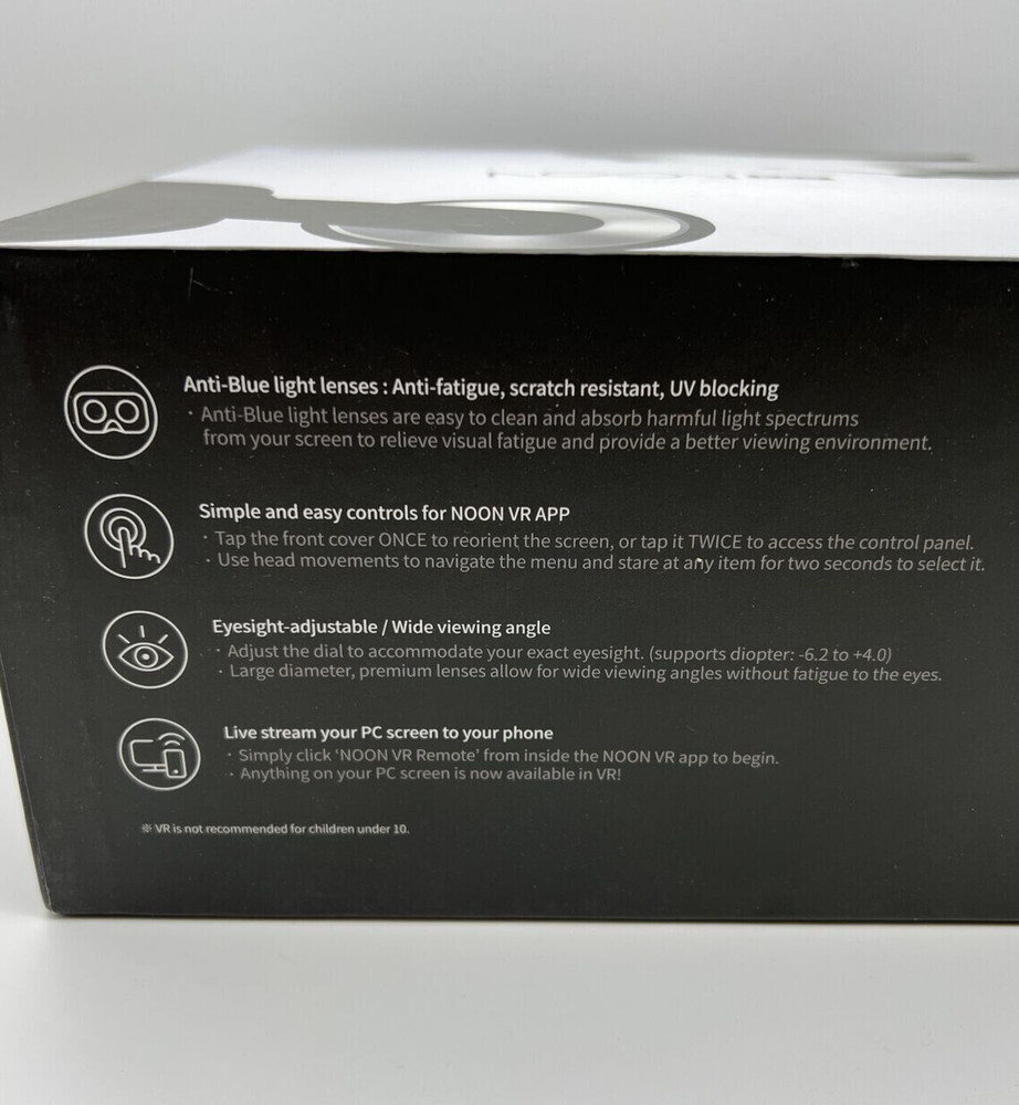 Noon Pro VR Headset - VR Glasses Goggles for Smartphone - Includes Case