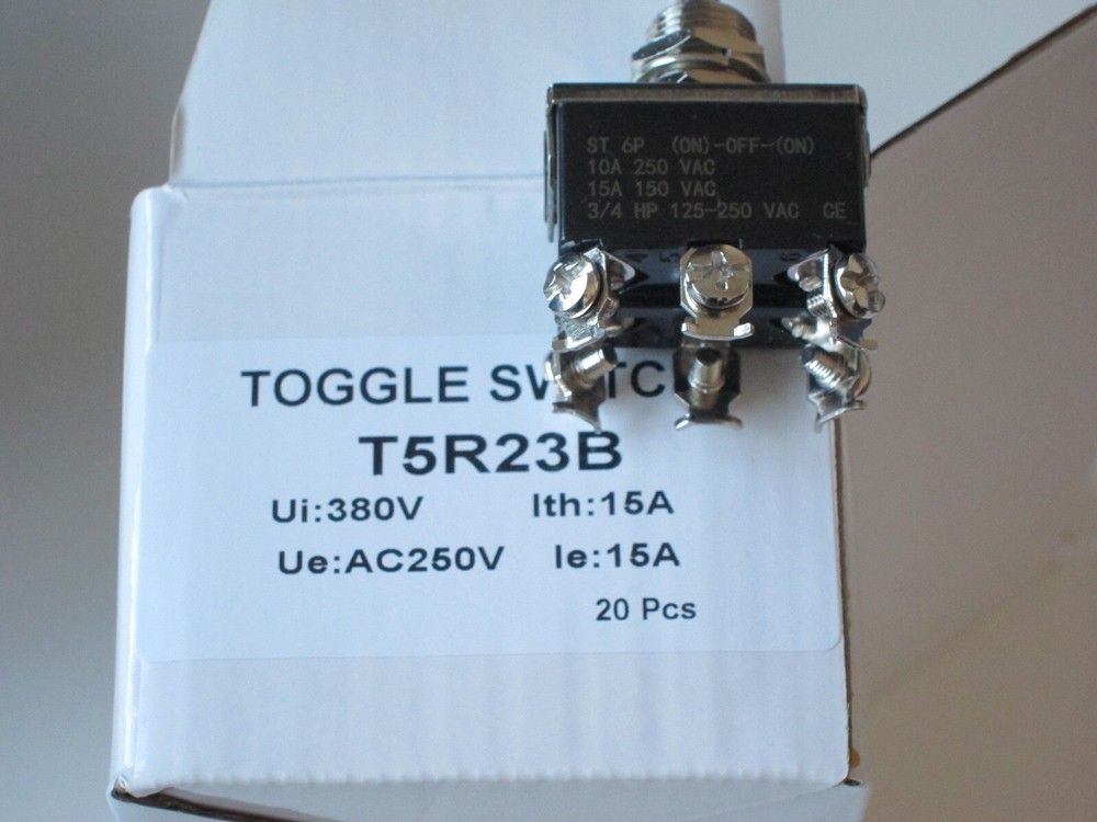 Lowrider Hydraulics Toggle Switch 6 prongs, (on)-off-(on), 20 pcs, value pack