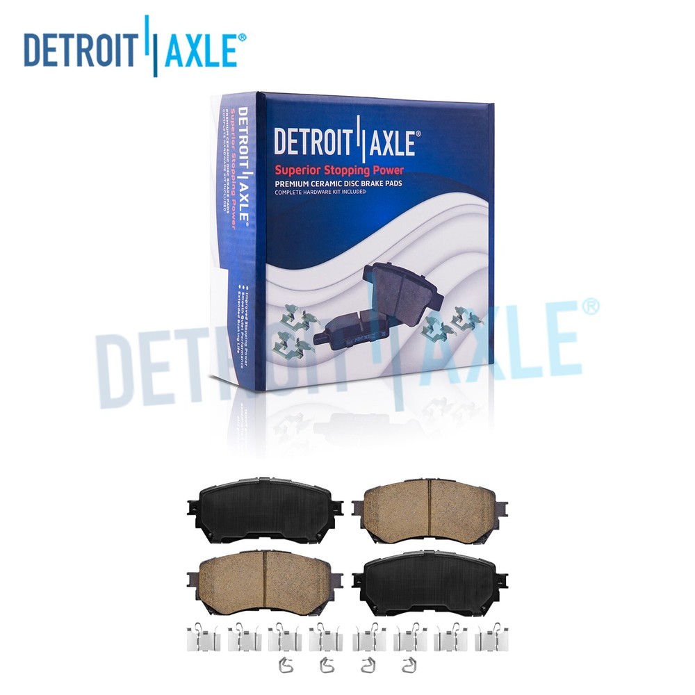 Front Ceramic Brake Pads w/Hardware for 2014 2015 2016 2017 2018 - 2021 Mazda 6